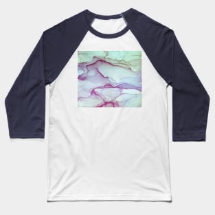 Abstract painting colorful liquid alcohol ink. Abstract artwork made with translucent ink colors. Baseball T-Shirt